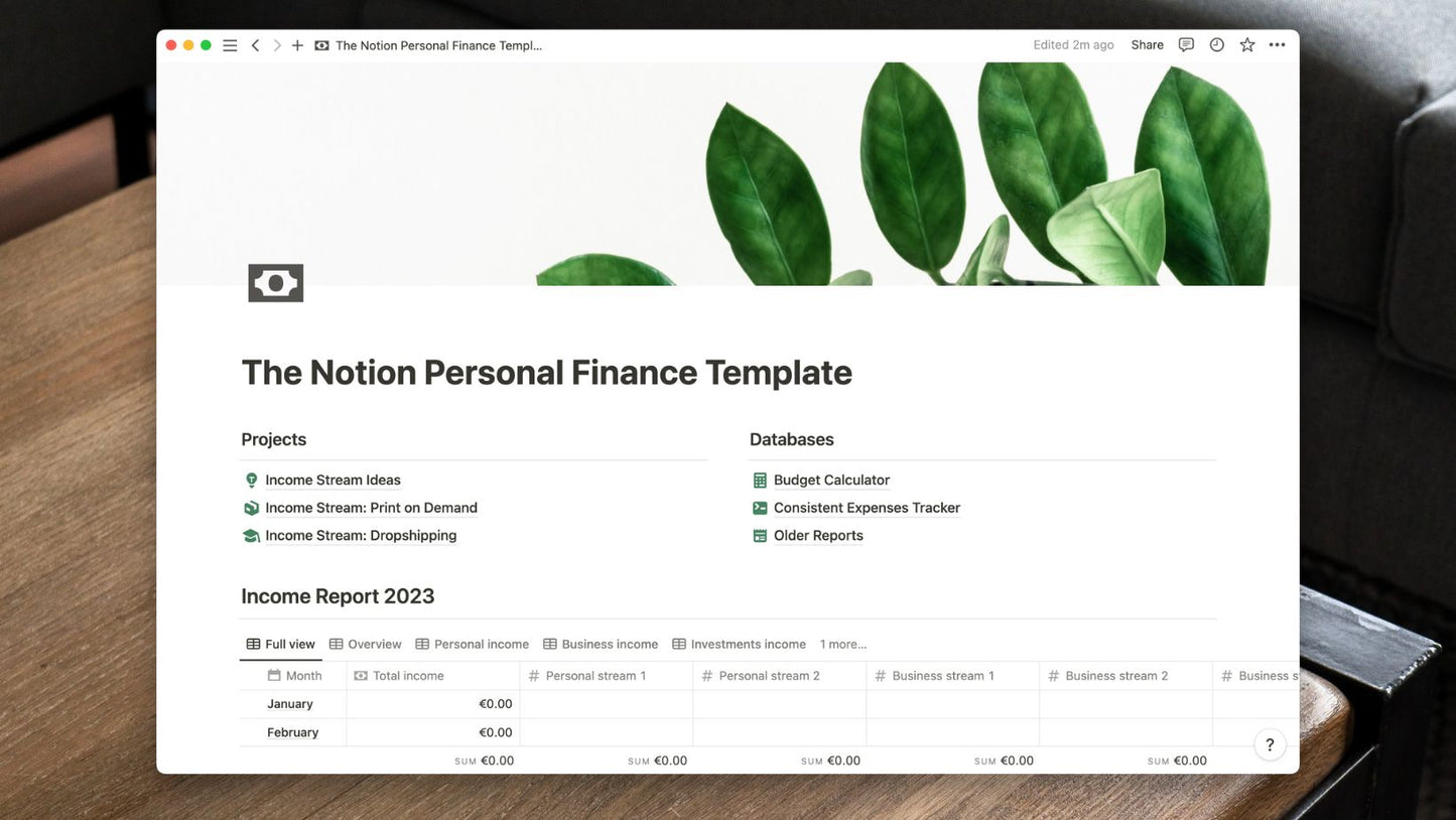 The Notion Personal Finance Template