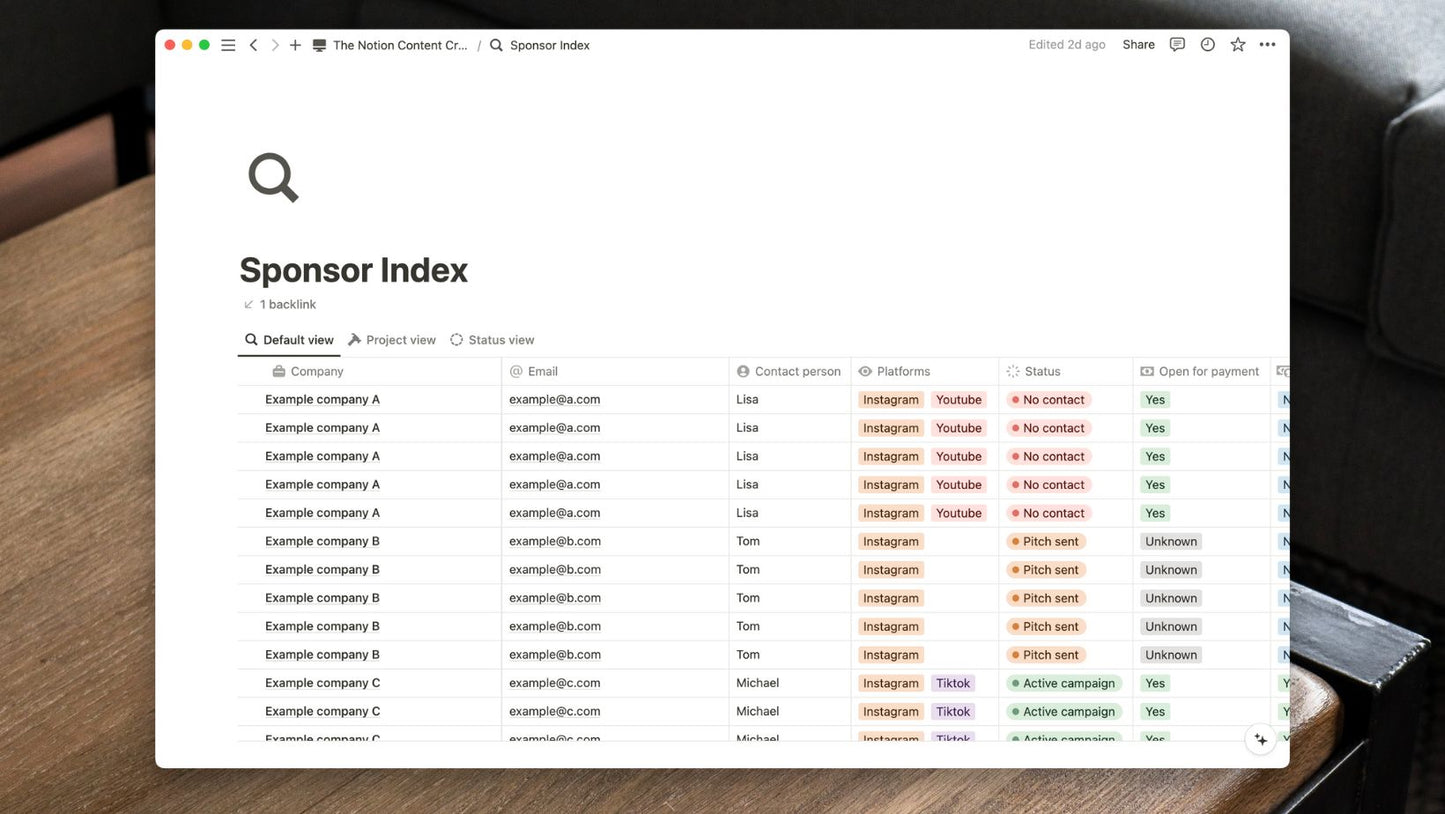 The Notion Content Creator Template